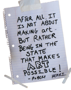 After all, it is not about making art…